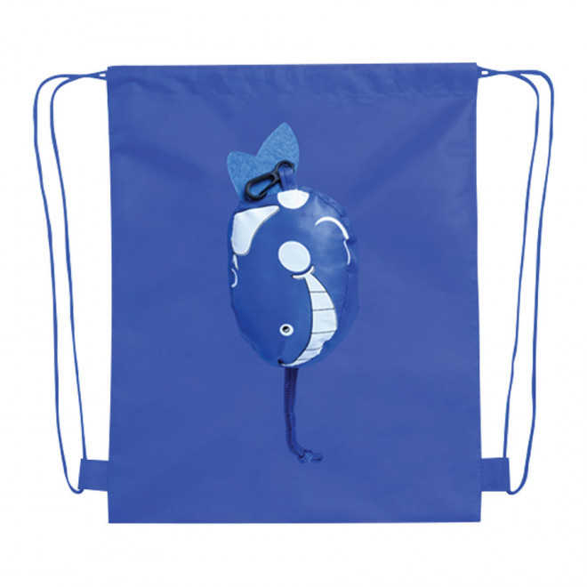 SAC A CORDELETTES ENFANT BOULE PERSONNALISABLE 'ADELENT' - bleu