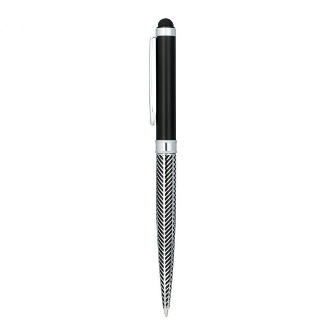 STYLO/STYLET PUBLICITAIRE LUXE® 'NOTTWILL' - argenté/noir