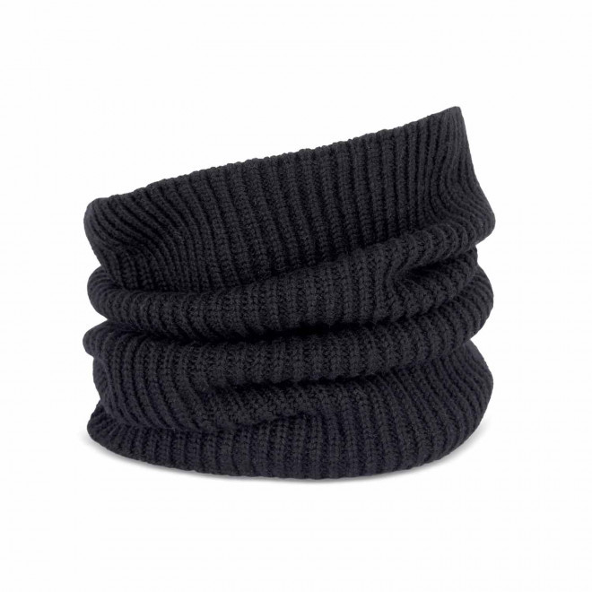 TOUR DE COU MERINOS PERSONNALISABLE 'ALPINE SPIRIT' - noir