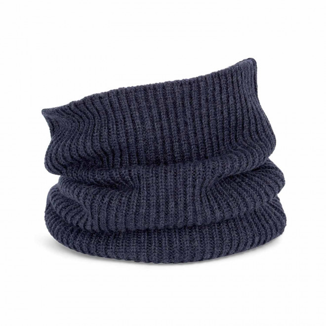 TOUR DE COU MERINOS PERSONNALISABLE 'ALPINE SPIRIT' - bleu marine