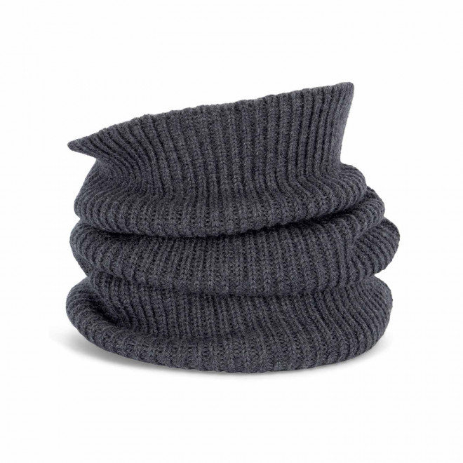 TOUR DE COU MERINOS PERSONNALISABLE 'ALPINE SPIRIT' - gris foncé