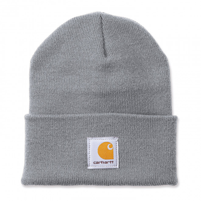 BONNET TRICOTE CARHARTT PERSONNALISABLE 'WATCH HAT' - gris