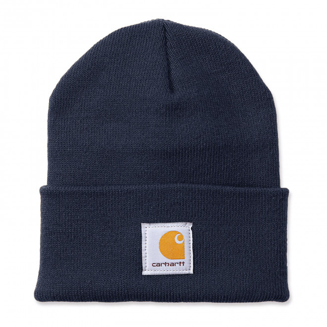 BONNET TRICOTE CARHARTT PERSONNALISABLE 'WATCH HAT' - bleu marine