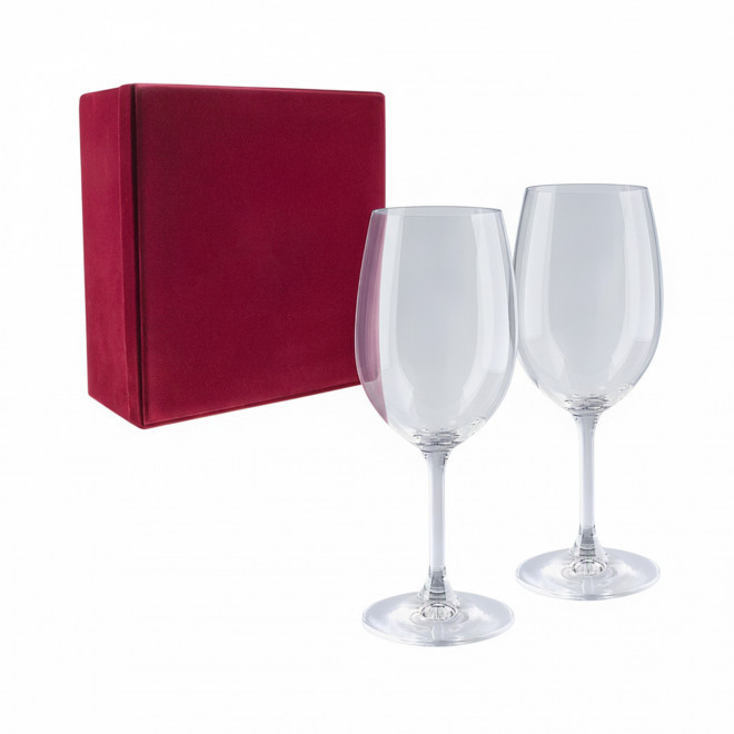 COFFRET 2 VERRE EN VERRE 35CL PERSONNALISABLE 'BRATION' - transparent