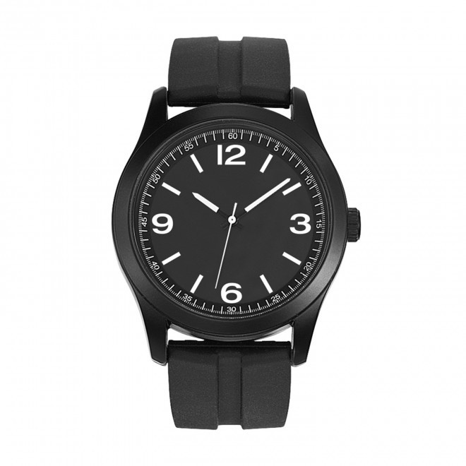 MONTRE SILICONE HOMME PERSONNALISABLE 'FLORIAN' - noir