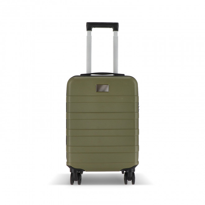 VALISE PERSONNALISABLE TROLLEY CABINE 18 POUCES 'ZOLAX' - vert olive