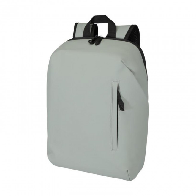 SAC A DOS ANTIVOL PU RECYCLE PERSONNALISABLE 'PETRAS' - gris