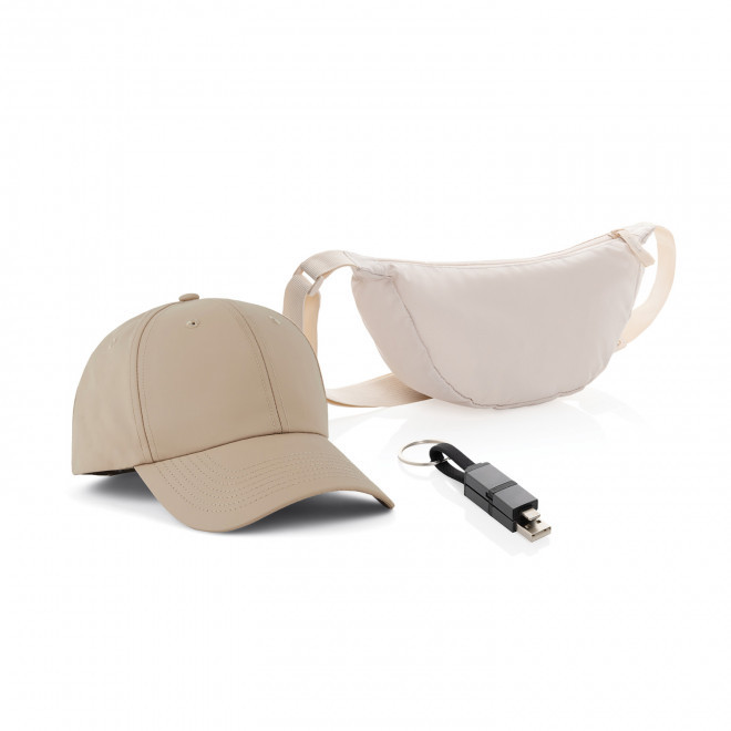 PACK PERSONNALISE CASQUETTE CABLE ET BANANE 'HIPSY' - beige