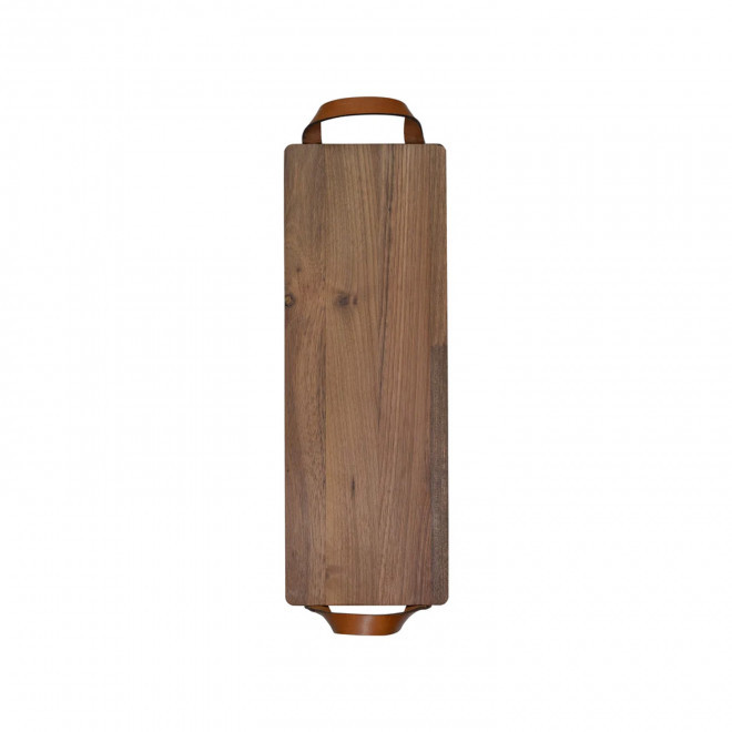 PLANCHE EN NOYER AVEC POIGNEES PERSONNALISABLE 'WALNUT' - bois - 48 x 19 cm