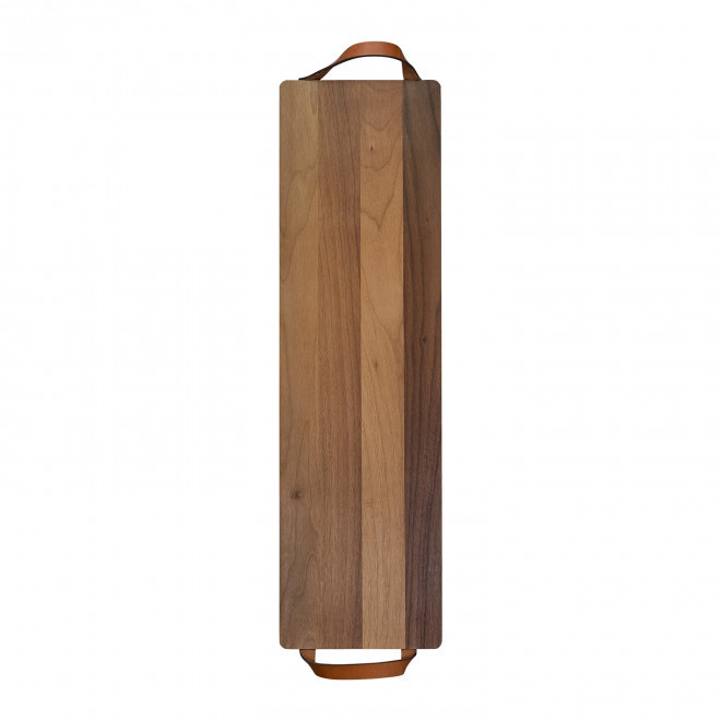 PLANCHE EN NOYER AVEC POIGNEES PERSONNALISABLE 'WALNUT' - bois - 69 x 19 cm