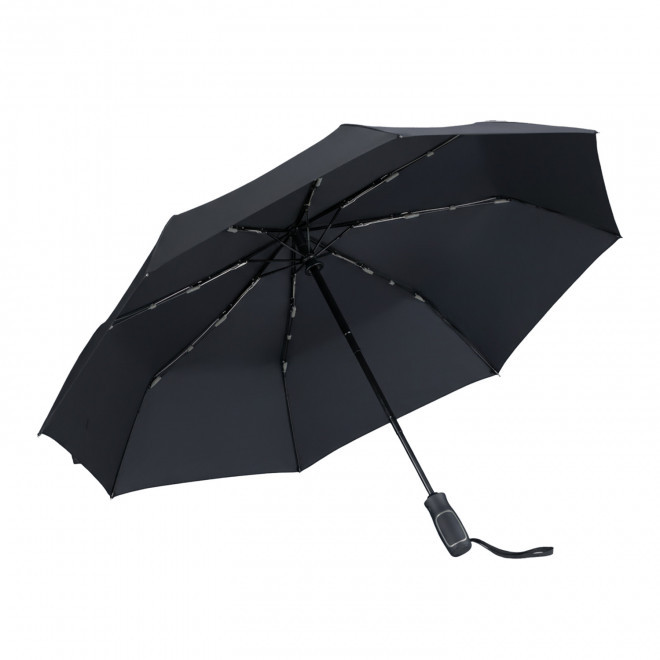 PARAPLUIE PLIABLE TEMPETE AUTO PERSONNALISABLE 'NAMIC' - noir/gris