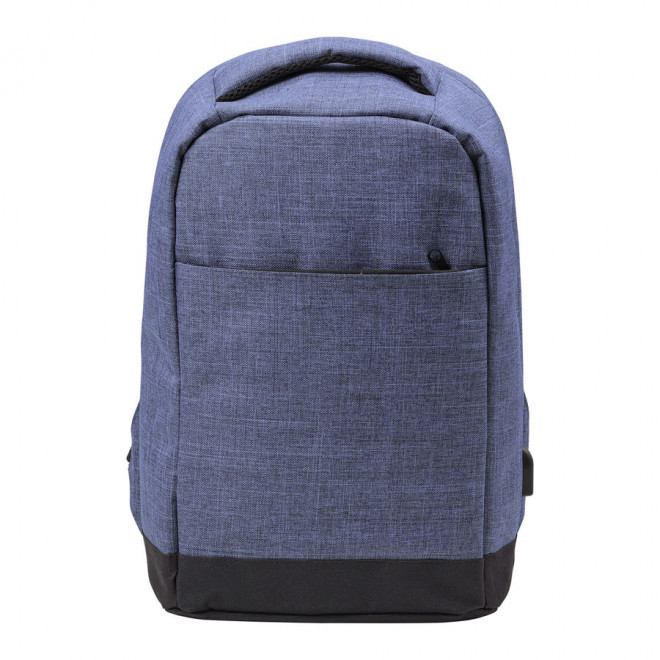 SAC À DOS ANTIVOL POUR ORDINATEUR 'YUCCA' PERSONNALISABLE - bleu