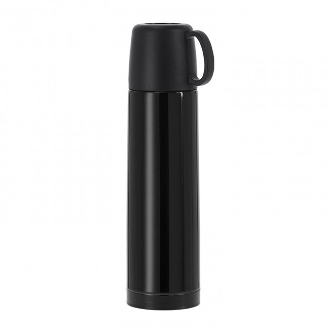 BOUTEILLE ISOTHERME PERSONNALISABLE 500ML 'CHATEL GOBELET' - noir