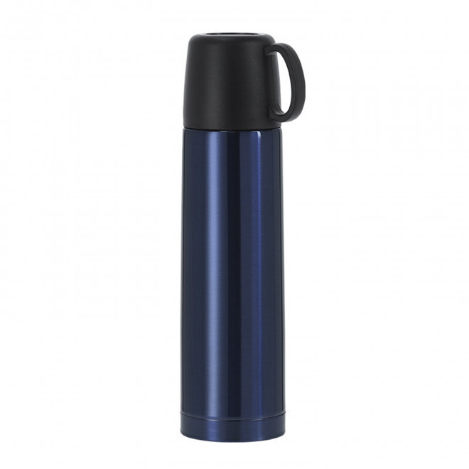 BOUTEILLE ISOTHERME PERSONNALISABLE 500ML 'CHATEL GOBELET' - bleu marine