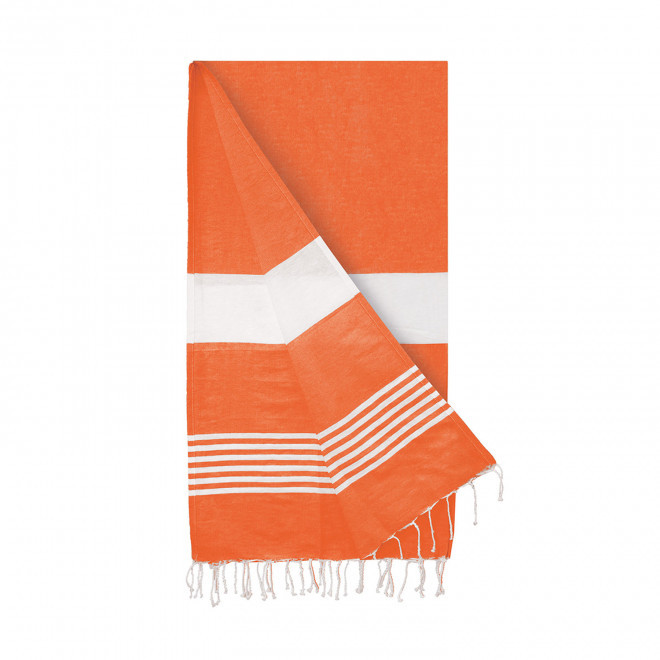 PAREO/FOUTA PERSONNALISEE 'HORTENSE RAYE' - orange