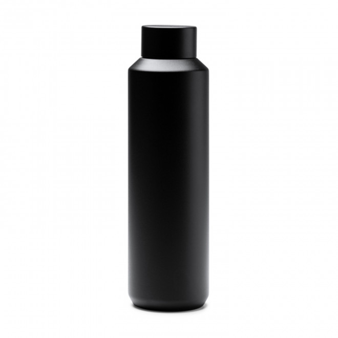GOURDE ISOTHERME RECYCLE PUBLICITAIRE 600ML 'ALSYO' - noir