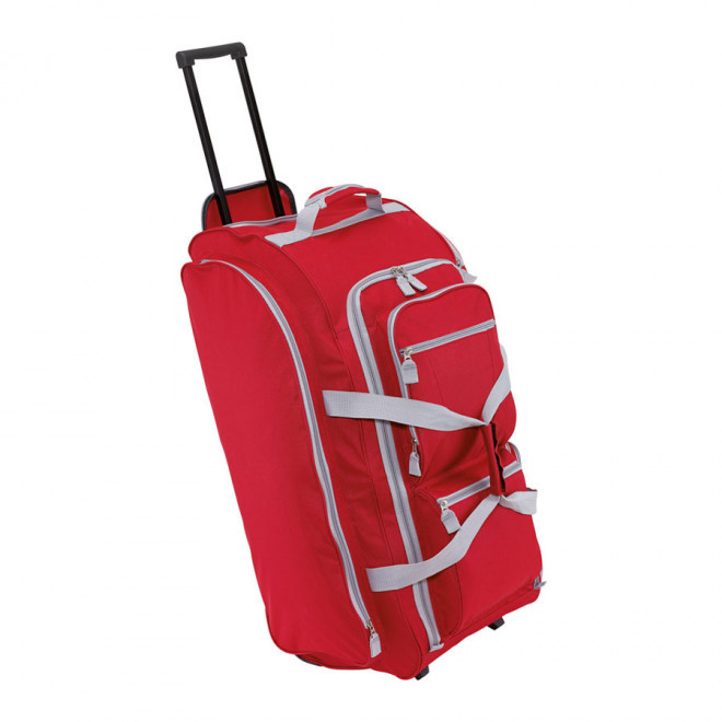 SAC DE VOYAGE TROLLEY PERSONNALISÉ 'KANO' - rouge