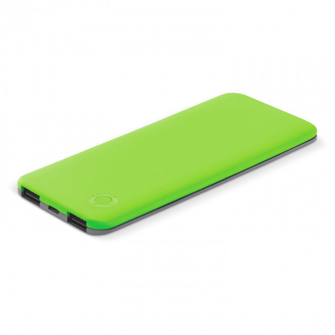 BATTERIE EXTERNE PERSONNALISABLE 5000 MAH 'POWERTOUCH' - vert fluo