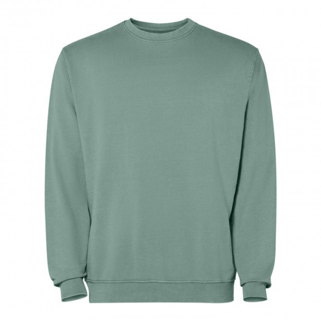 SWEAT COL ROND MIXTE PERSONNALISABLE 'JAYA' - vert foncé