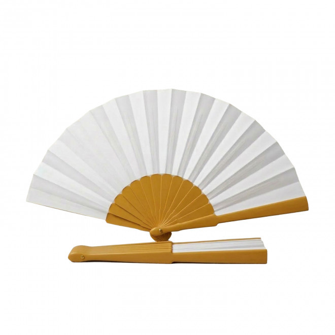 EVENTAIL GEANT EN PLASTIQUE PERSONNALISABLE 'FANNY GEANT XXL' - jaune