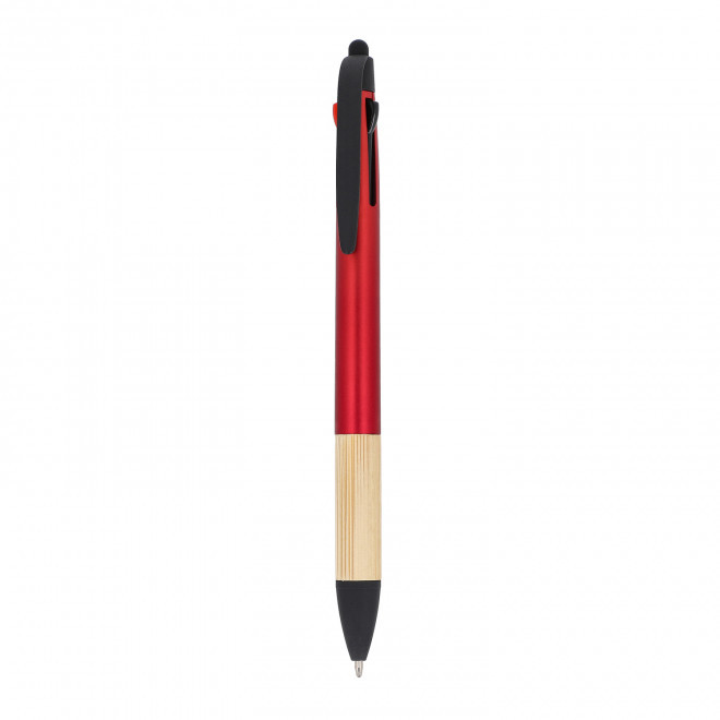 STYLO STYLET 3 COULEURS 'MAYALL BAMBOU' - rouge métallisé