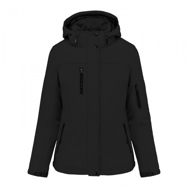 SOFTSHELL FEMME PERSONNALISABLE 'KARISOFT CAPUCHE' - noir