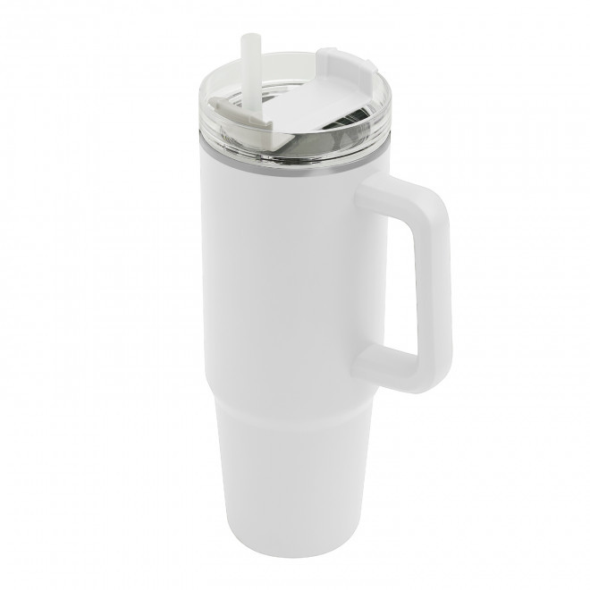 MUG ISOTHERME 900ML PERSONNALISABLE 'MUGLYT' - blanc