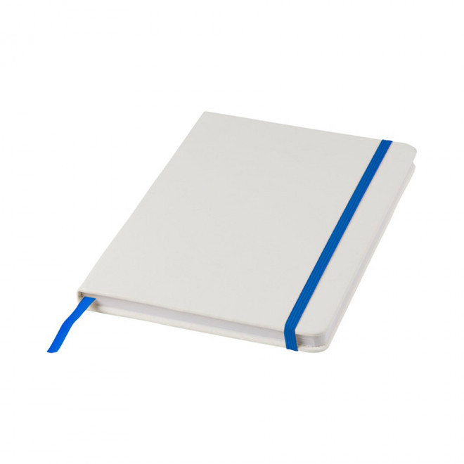 CARNET PUBLICITAIRE A5 'AURELIEN' - blanc/bleu royal