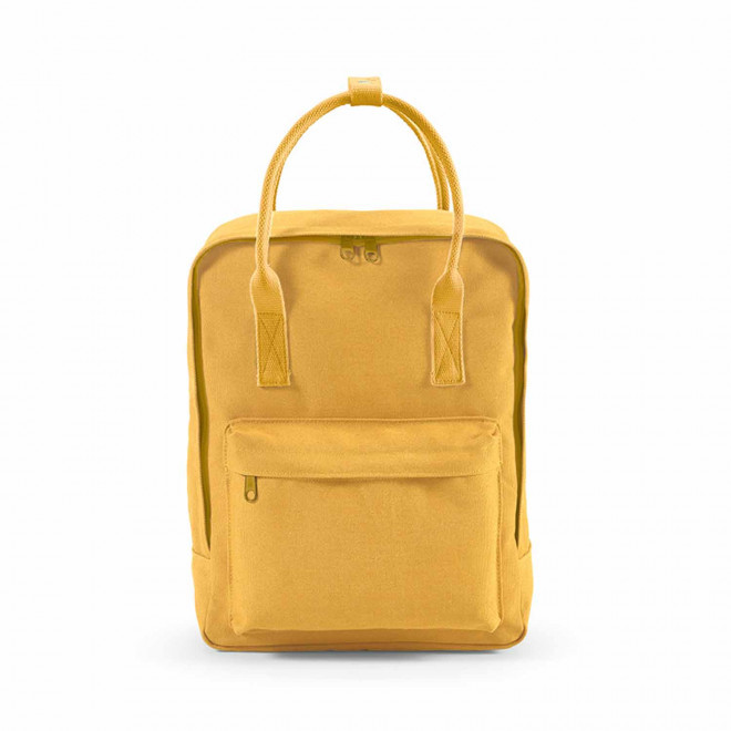 SAC A DOS TOILE RECYCLEE PERSONNALISABLE 'MASTAL' - jaune_foncé