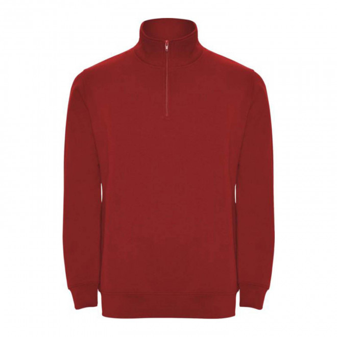 RAPIDE 4J - SWEAT MIXTE DEMI-ZIP 'RAPHAEL'  - rouge