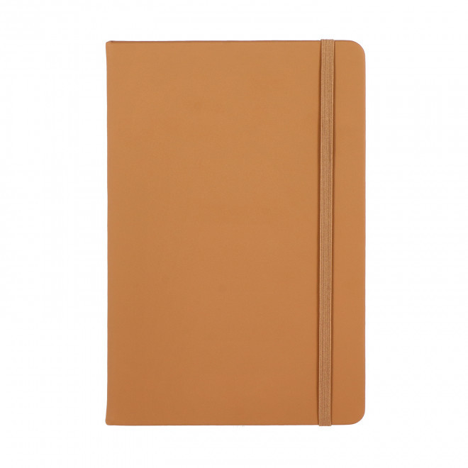 CARNET A5 EN PU PERSONNALISABLE 'TOMASO LIGNE' - cognac