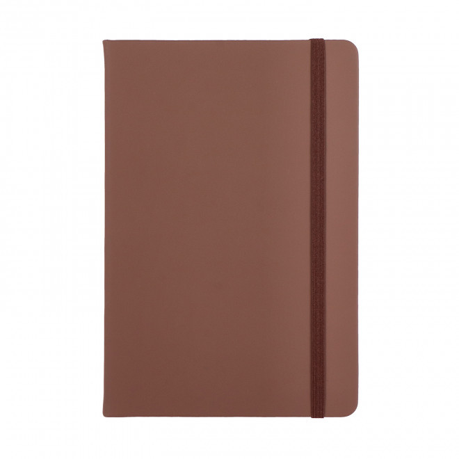CARNET A5 EN PU PERSONNALISABLE 'TOMASO LIGNE' - marron