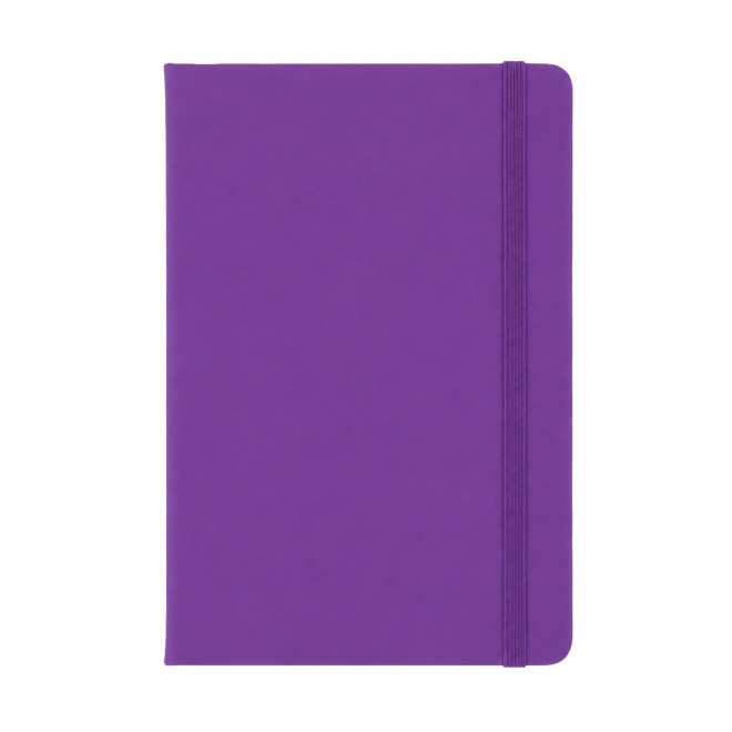 CARNET A5 EN PU PERSONNALISABLE 'TOMASO LIGNE' - violet