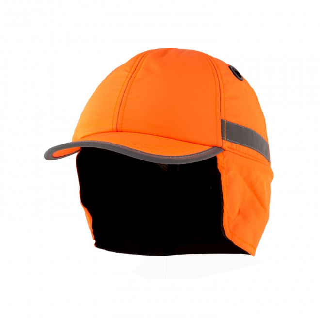 CASQUETTE SECURITE HIVER PERSONNALISABLE 'WINTOPRO' - orange fluo
