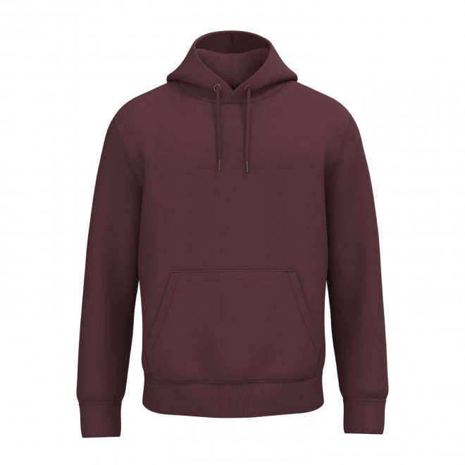 SWEAT-SHIRT MIXTE CAPUCHE PERSONNALISABLE 'NATIF' - bordeaux