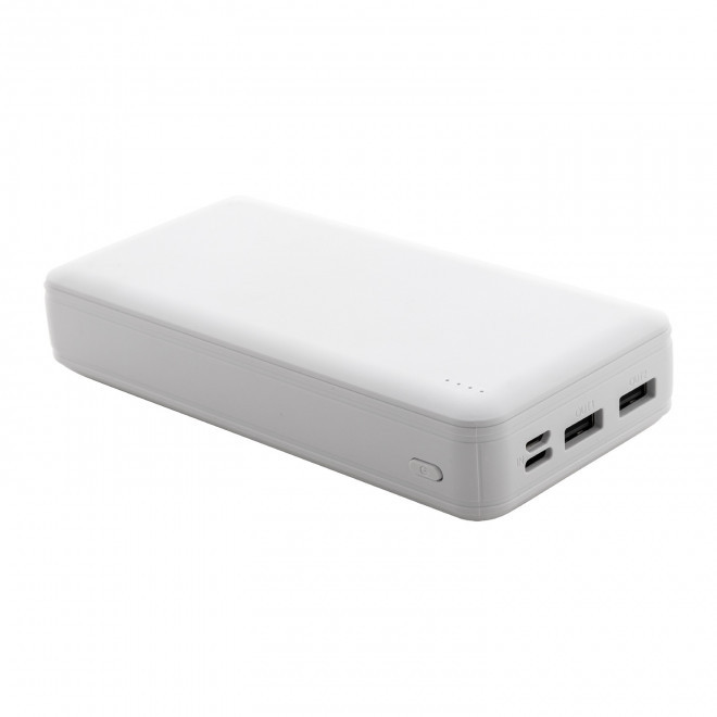 POWERBANK RECYCLE 20 000 MAH PERSONNALISABLE 'CIRCO' - blanc