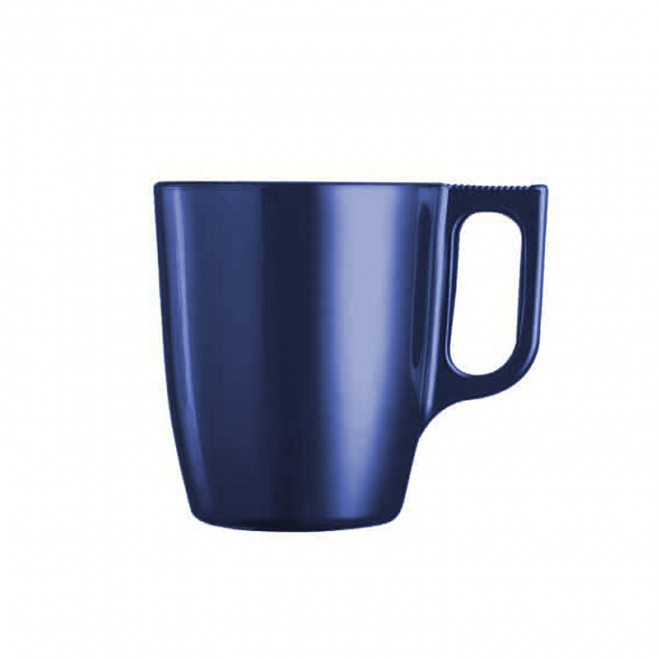 MUG EN VERRE MIF 250ML PERSONNALISABLE 'FLASHY' - bleu pétrole