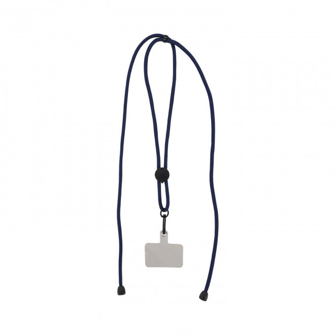 CORDON TOUR DE COU TELEPHONE PERSONNALISABLE 'NIROUX' - bleu foncé