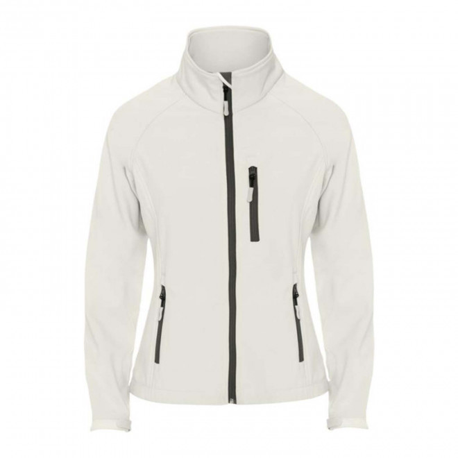 RAPIDE 4J - SOFTSHELL FEMME PERSONNALISABLE 'ANTARDIDA' - blanc perle