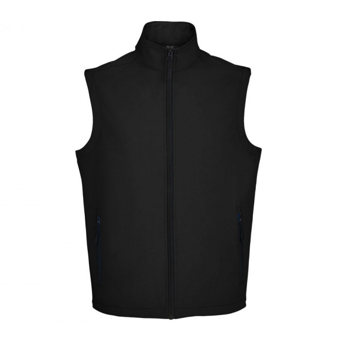 BODYWARMER SOFTSHELL HOMME PERSONNALISABLE 'RACE BW' - noir