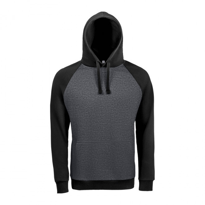 SWEAT-SHIRT MIXTE BICOLORE A PERSONNALISER 'SEATTLE' - anthracite/noir
