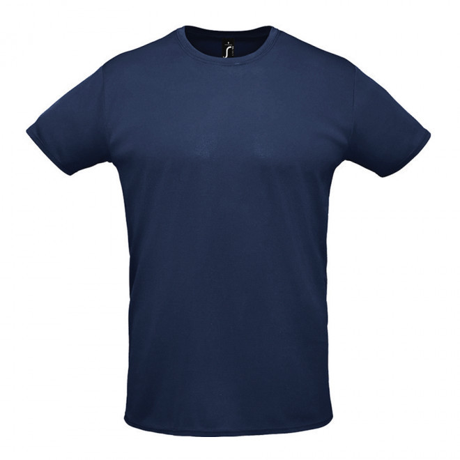 TEE-SHIRT DE SPORT RESPIRANT MIXTE PUBLICITAIRE 'SPRINT' - french marine