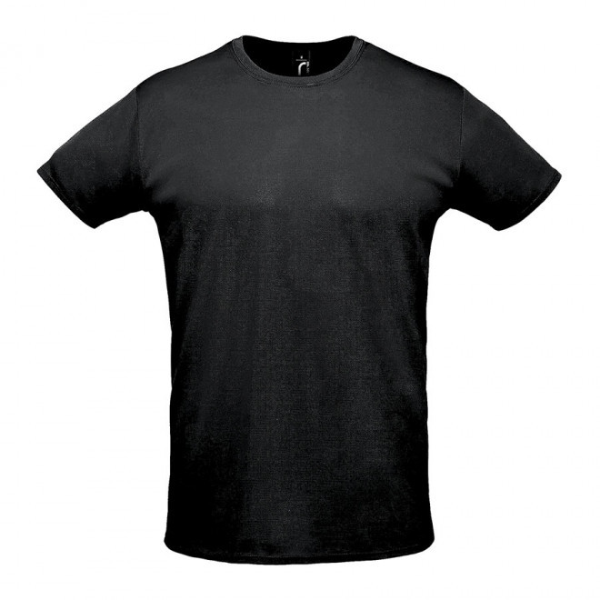 TEE-SHIRT DE SPORT RESPIRANT MIXTE PUBLICITAIRE 'SPRINT' - noir
