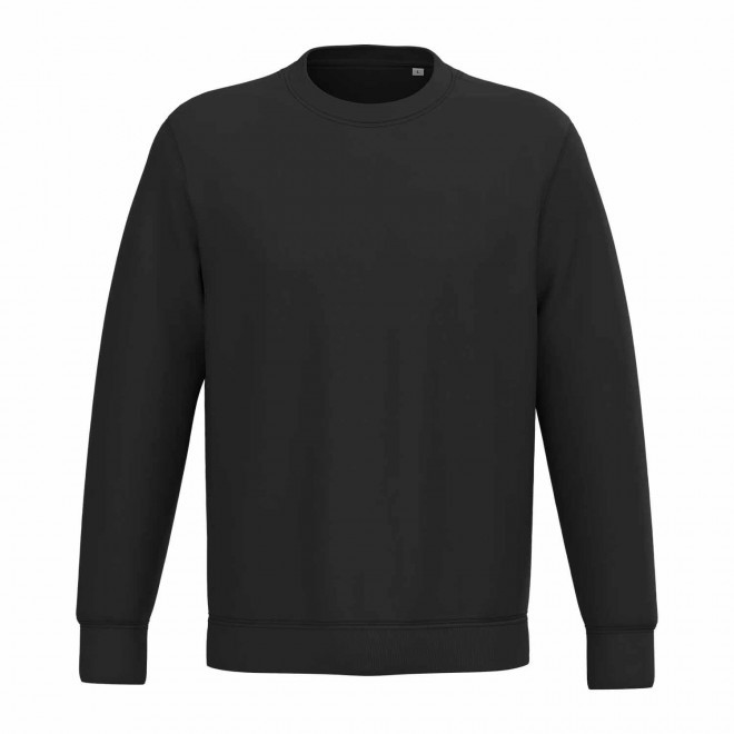 SWEAT-SHIRT MIXTE PERSONNALISABLE COL ROND 'NATIF' - noir