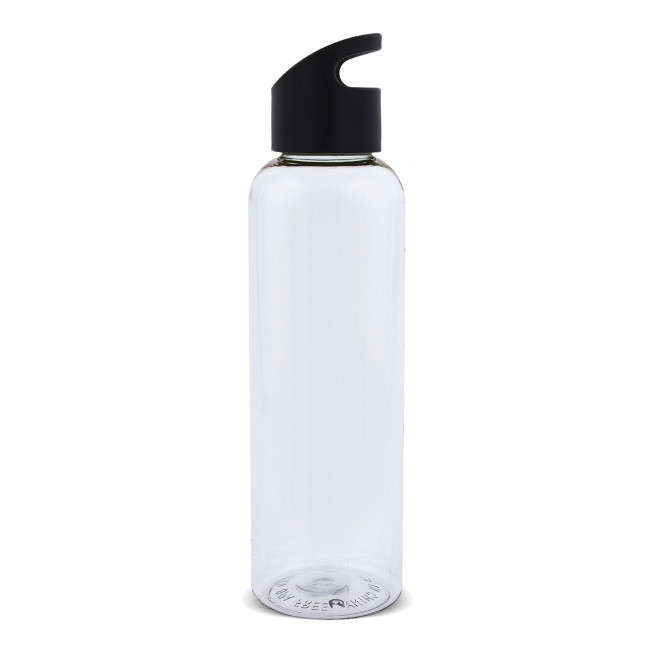 BOUTEILLE CORPS TRANSPARENT RPET PERSONNALISABLE 'SIMCOE' - noir