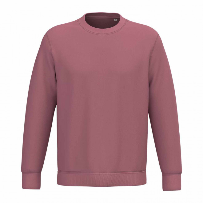 SWEAT-SHIRT MIXTE PERSONNALISABLE COL ROND 'NATIF' - rose