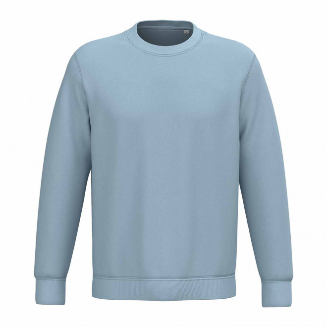 SWEAT-SHIRT MIXTE PERSONNALISABLE COL ROND 'NATIF' - bleu aqua