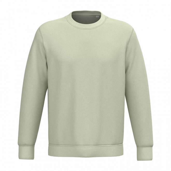 SWEAT-SHIRT MIXTE PERSONNALISABLE COL ROND 'NATIF' - vert anis