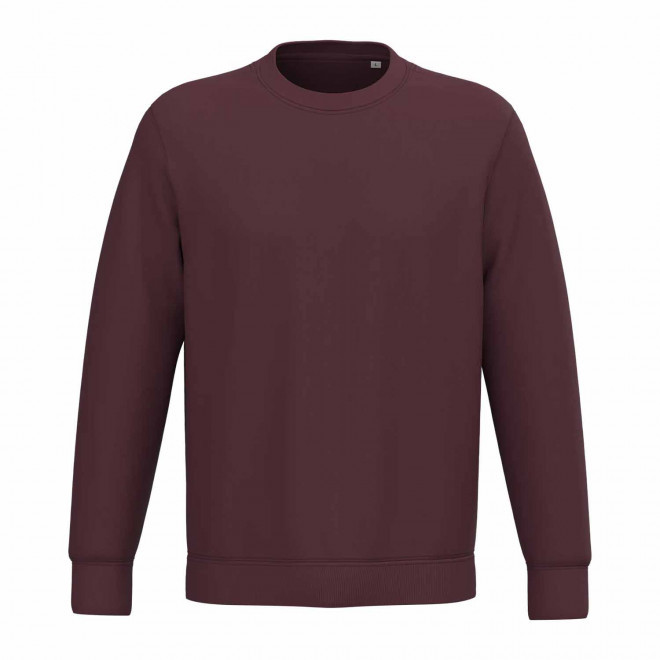 SWEAT-SHIRT MIXTE PERSONNALISABLE COL ROND 'NATIF' - bordeaux