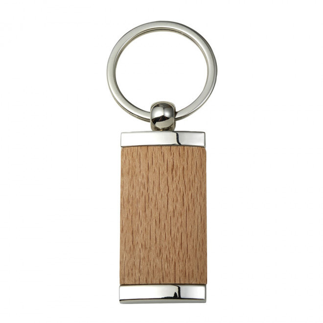 PORTE-CLES BOIS PROMOTIONNEL 'KEYWOOD' - brun